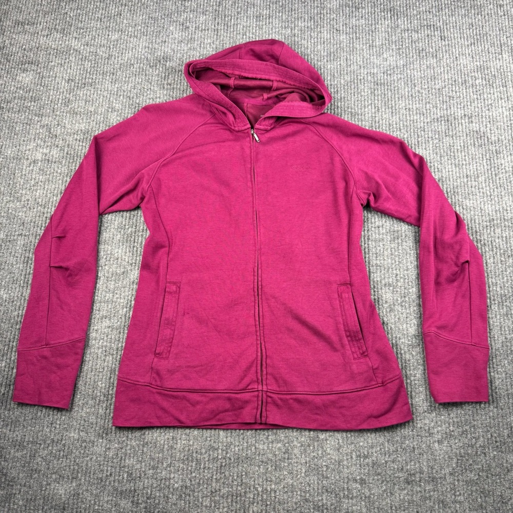 Patagonia Full Zip Hoodie Womens L Pink Organic Cotton Tencel Stretch Jacket